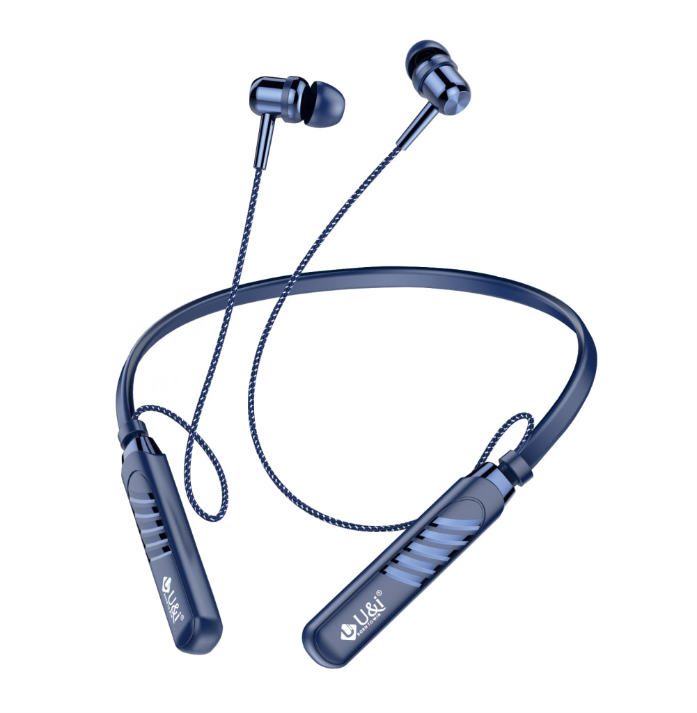 U&i Battle Series 40 Hours Music Time Bluetooth Neckband with Intelligent Noise Reduction and Dual Modes