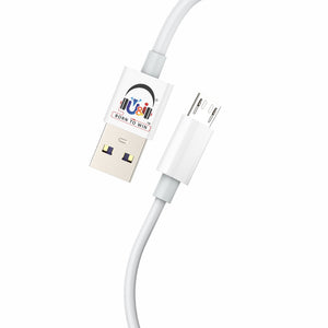 U&i Micro USB Cable 3 A 1 m Leader Series 3A Premium Quality Data Cable 1.0M UiDC-4473 (Compatible with All Micro USB Devices, White, One Cable) - U&i World